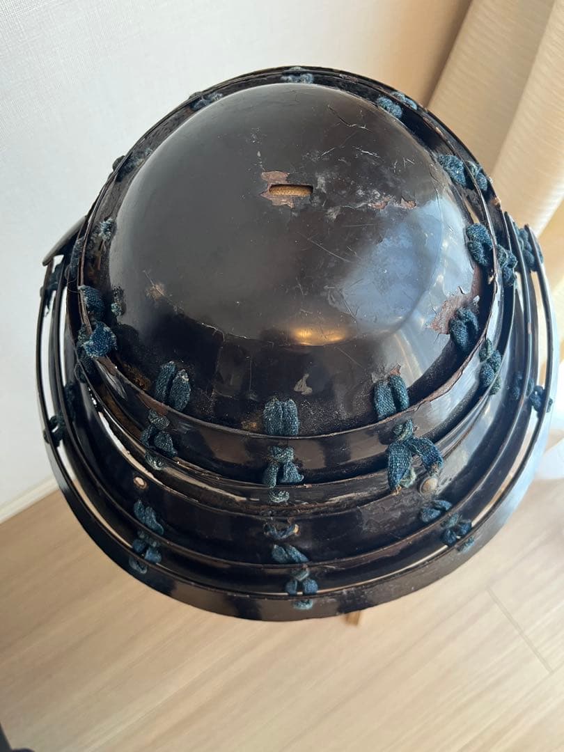 Ashigaru Chochin Kabuto Collapsible Helmet Black Lacquer Edo Bunkyu Era Sendai