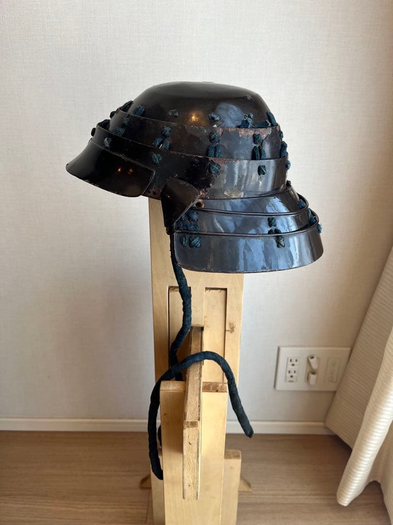 Ashigaru Chochin Kabuto Collapsible Helmet Black Lacquer Edo Bunkyu Era Sendai