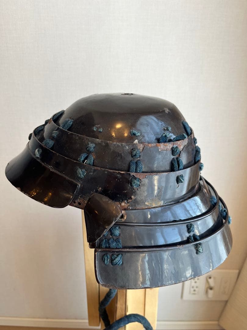 Ashigaru Chochin Kabuto Collapsible Helmet Black Lacquer Edo Bunkyu Era Sendai