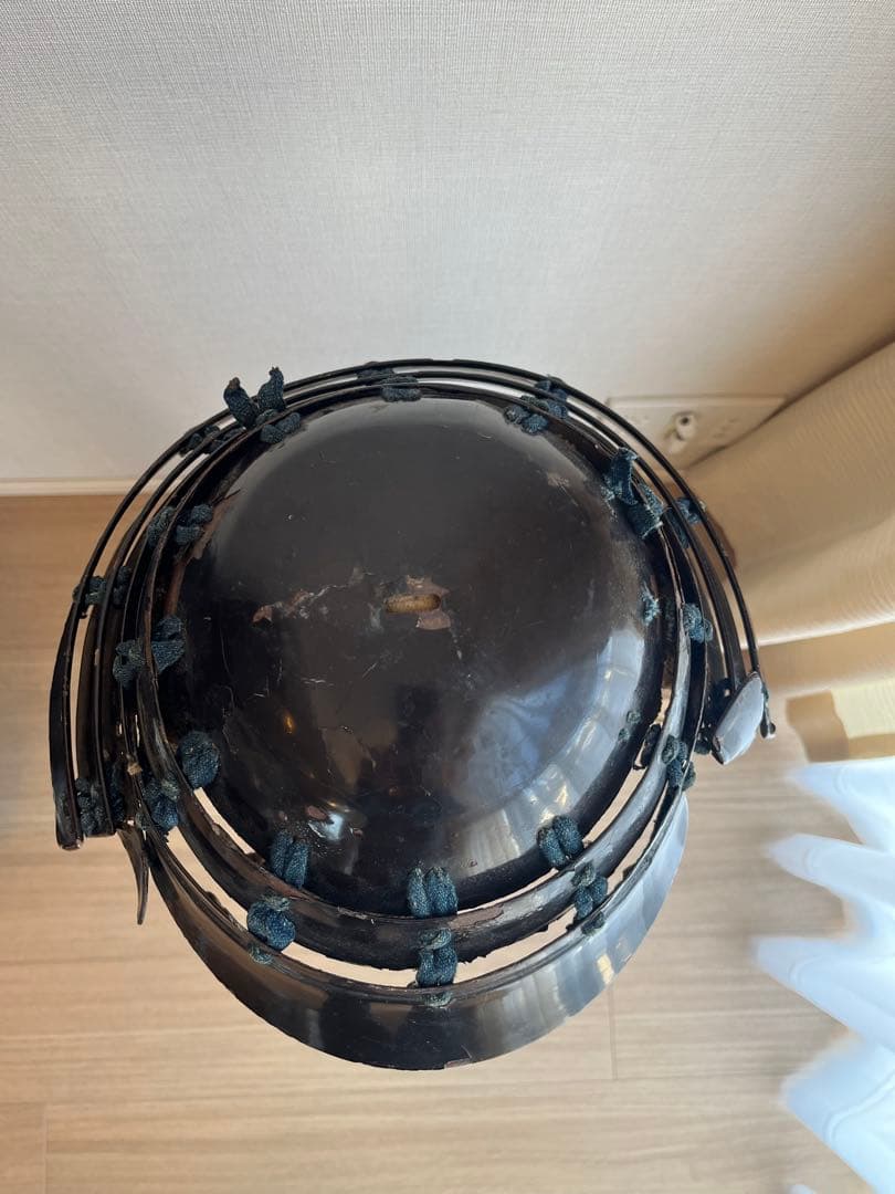 Ashigaru Chochin Kabuto Collapsible Helmet Black Lacquer Edo Bunkyu Era Sendai
