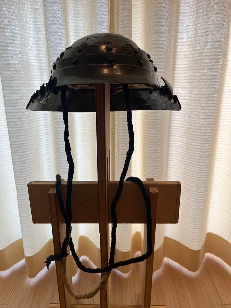 Ashigaru Chochin Kabuto Collapsible Helmet Black Lacquer Edo Bunkyu Era Sendai