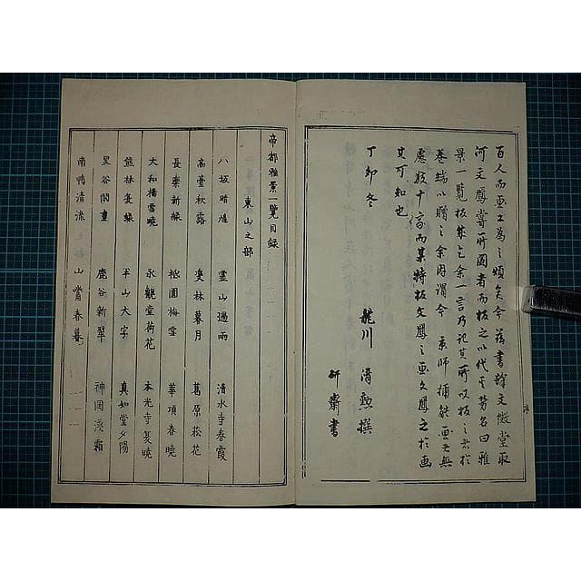 Edo Woodblock Book Teito Gakei Ichiran Keio Recut Reissue Monochrome Kyoto Views Rai Sanyo Kawamura Bunpo