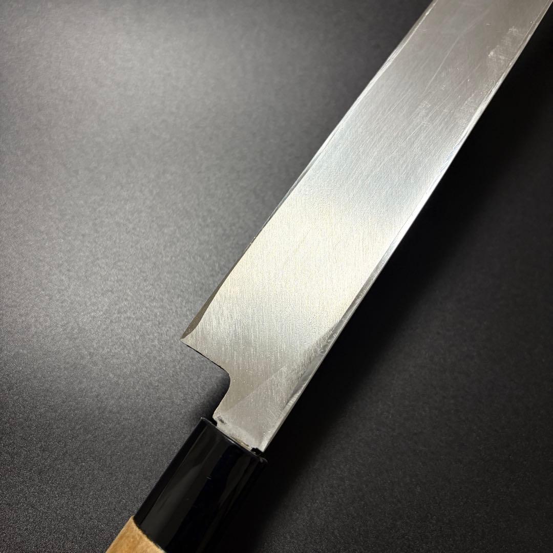 Sakai Takayuki Yanagiba Sashimi Knife Shirogami White Steel Kasumi 300mm with Saya