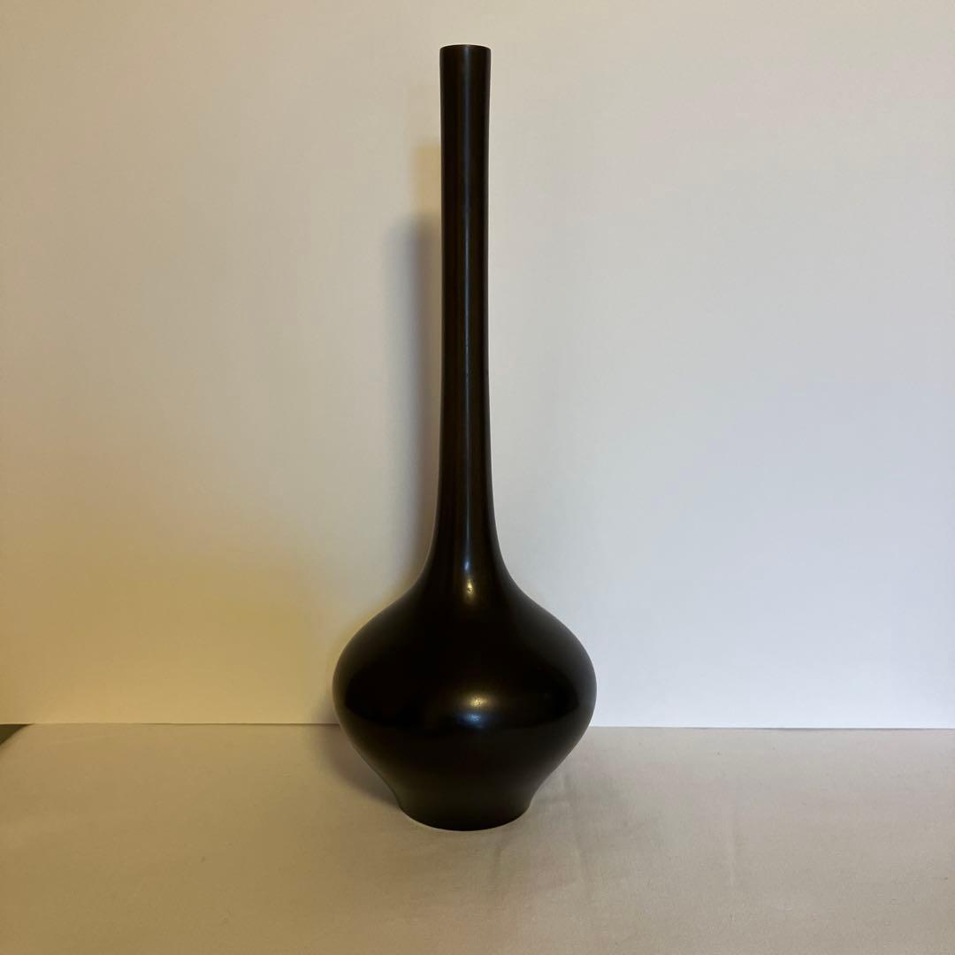 Ichinose Sochin Shimokabura Flower Vase Hanaire Copper with Tomobako