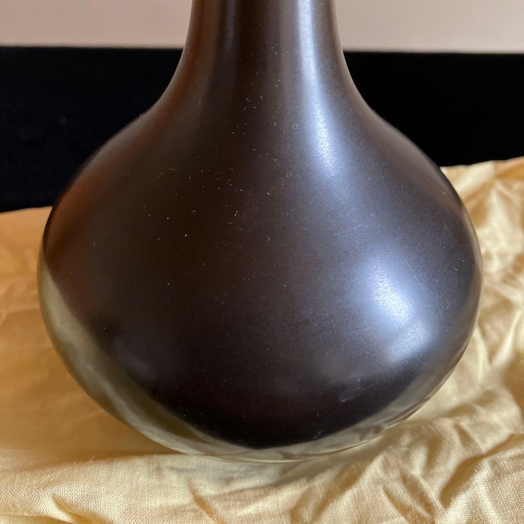 Ichinose Sochin Shimokabura Flower Vase Hanaire Copper with Tomobako