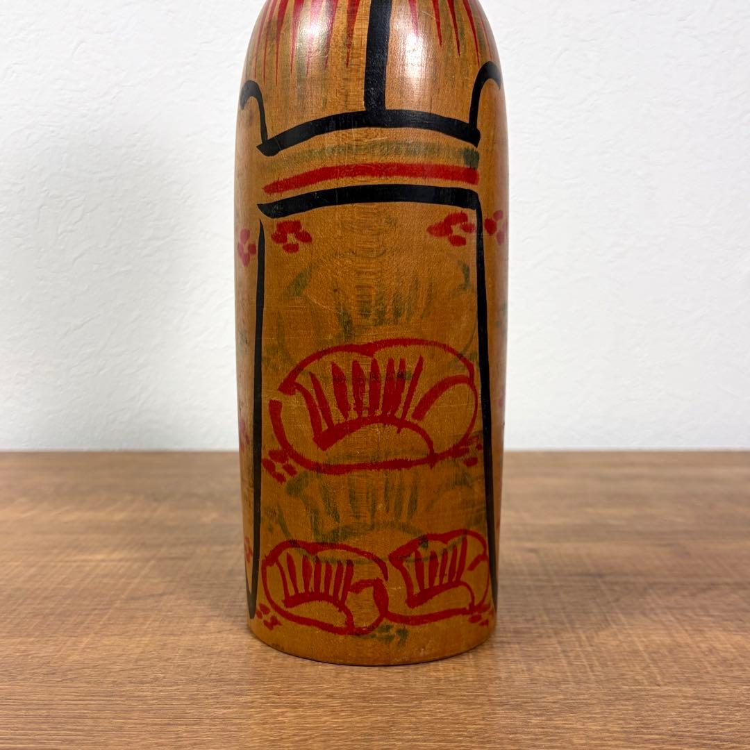 Ogura Kyutaro Traditional Kokeshi Doll, Kijiyama Style, Akita, Height 33 cm