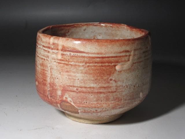 Kato Takuo Shino Chawan Tea Bowl, Living National Treasure, Mino Ware