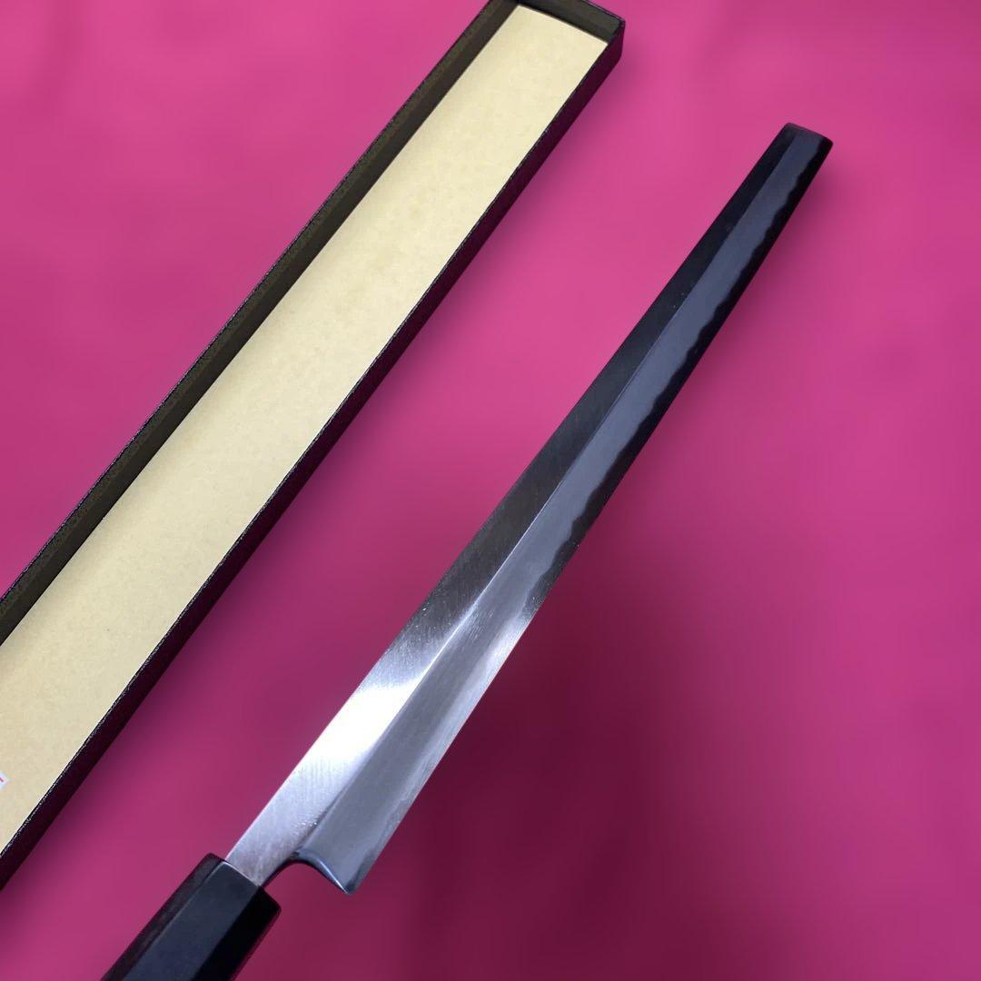Aoni Steel Takohiki Sashimi Knife 330mm Single-Bevel Right-Handed Buffalo Horn Handle