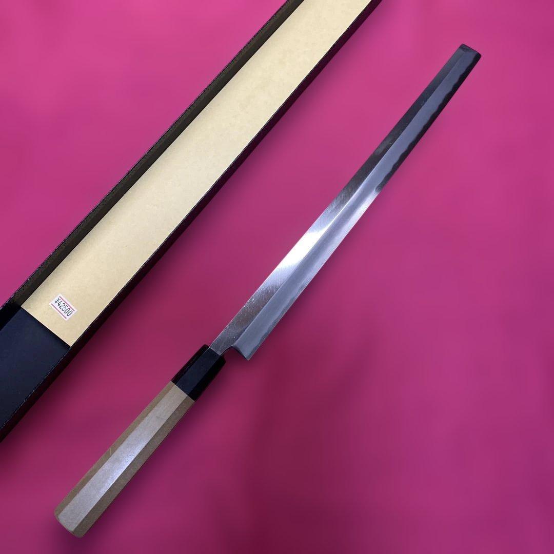 Aoni Steel Takohiki Sashimi Knife 330mm Single-Bevel Right-Handed Buffalo Horn Handle