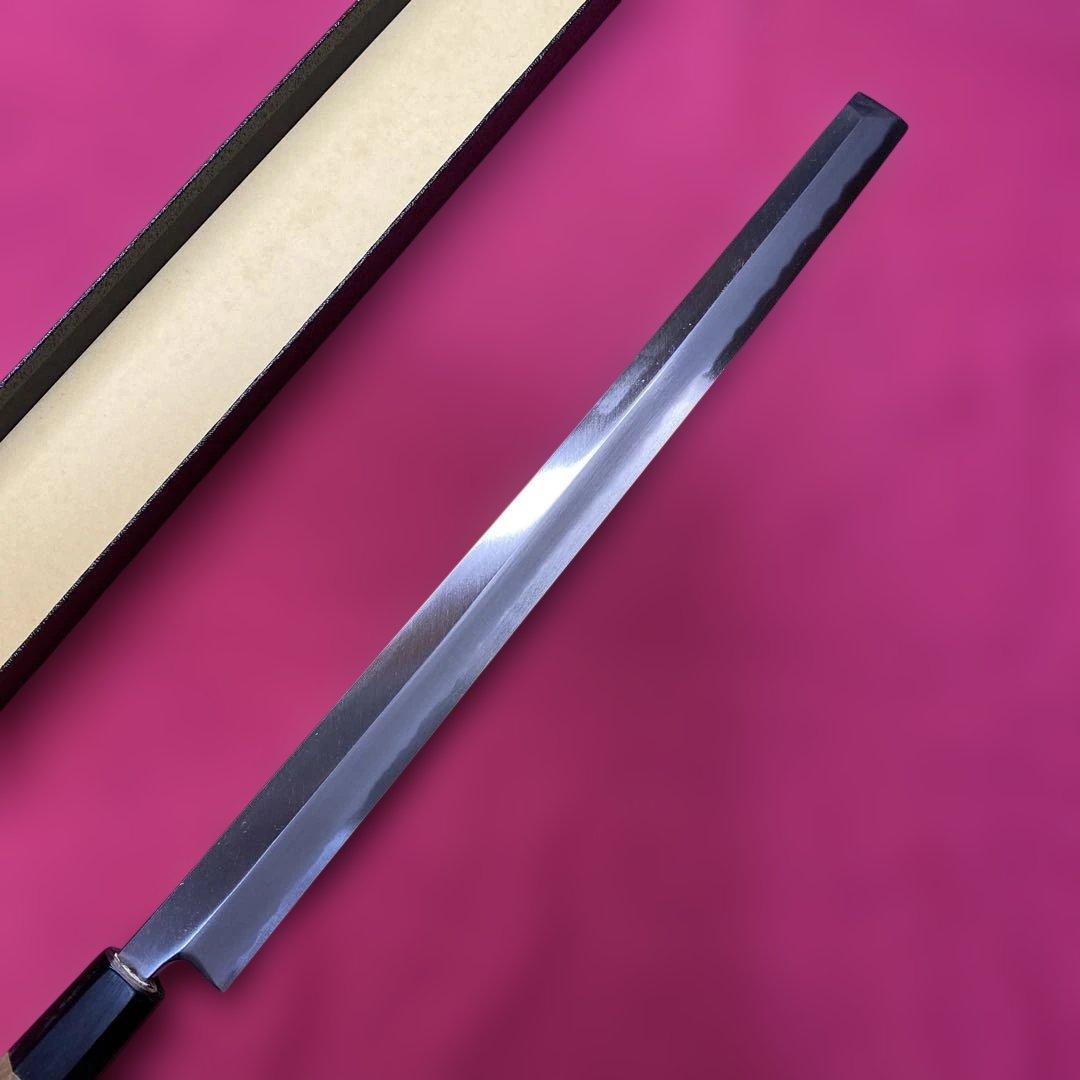 Aoni Steel Takohiki Sashimi Knife 330mm Single-Bevel Right-Handed Buffalo Horn Handle