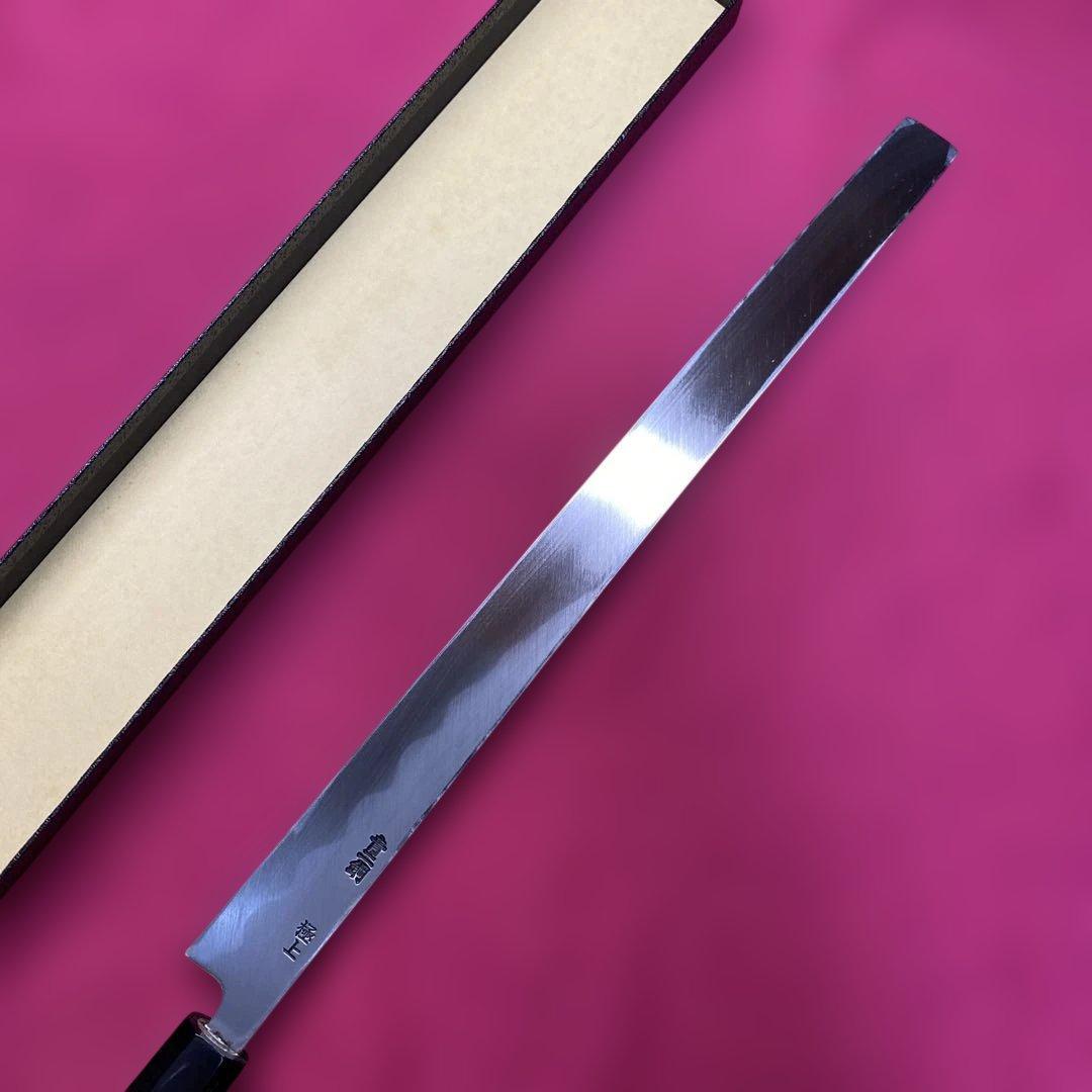 Aoni Steel Takohiki Sashimi Knife 330mm Single-Bevel Right-Handed Buffalo Horn Handle