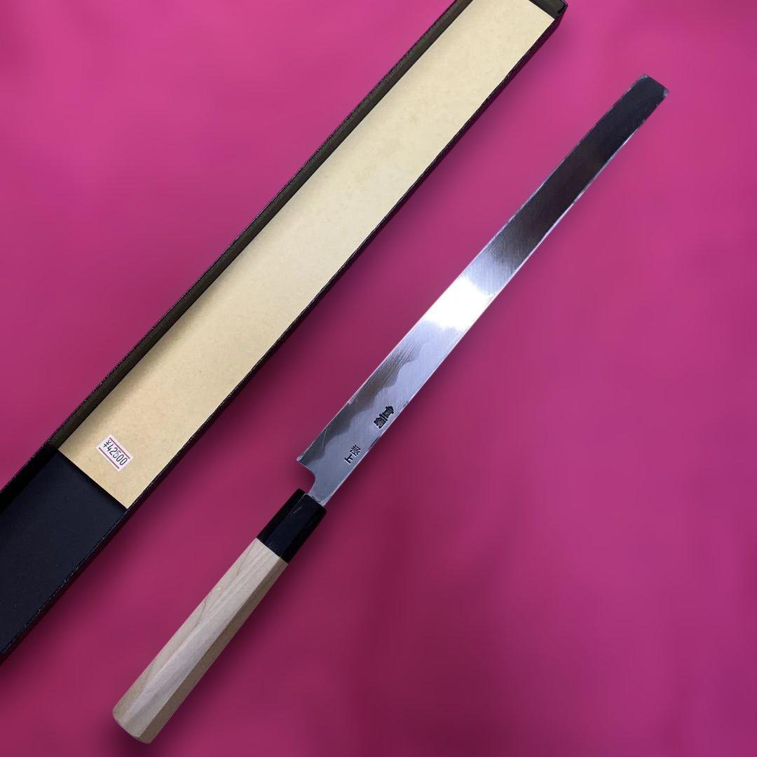 Aoni Steel Takohiki Sashimi Knife 330mm Single-Bevel Right-Handed Buffalo Horn Handle