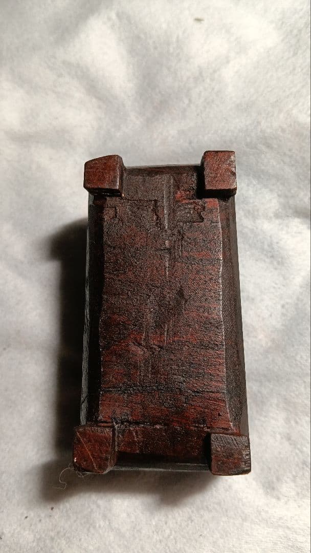 Kamuikotan Suiseki Viewing Stone Twin-Peak Form natural stone with Wooden Stand approx. 17 cm