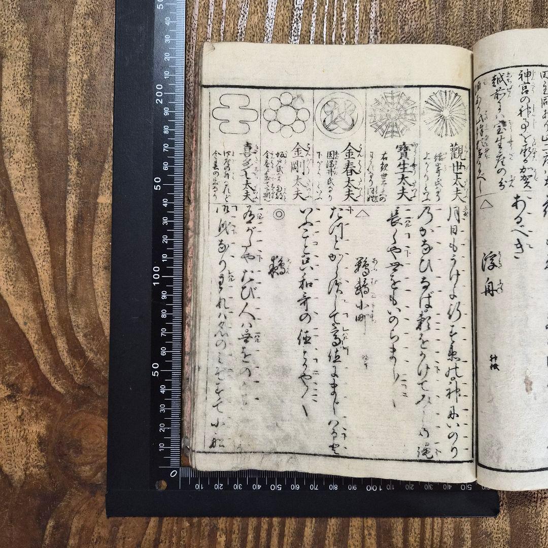 Antique Japanese Woodblock Book Ko-Utai 130 Ban Noh Chant Illustrated Edo Tenpo