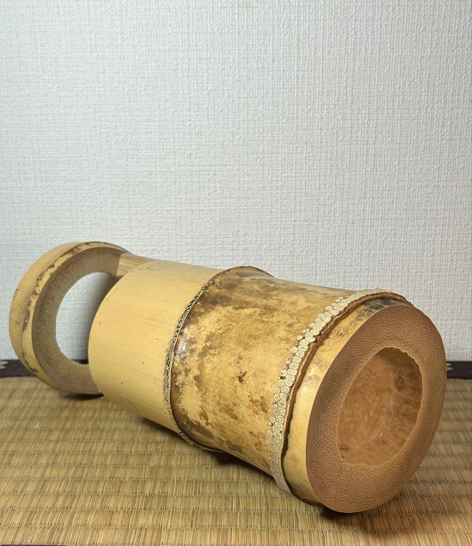 Hosotani Katsudo Bamboo Ichijugiri Flower Vase "Washin", Daitokuji, with Box