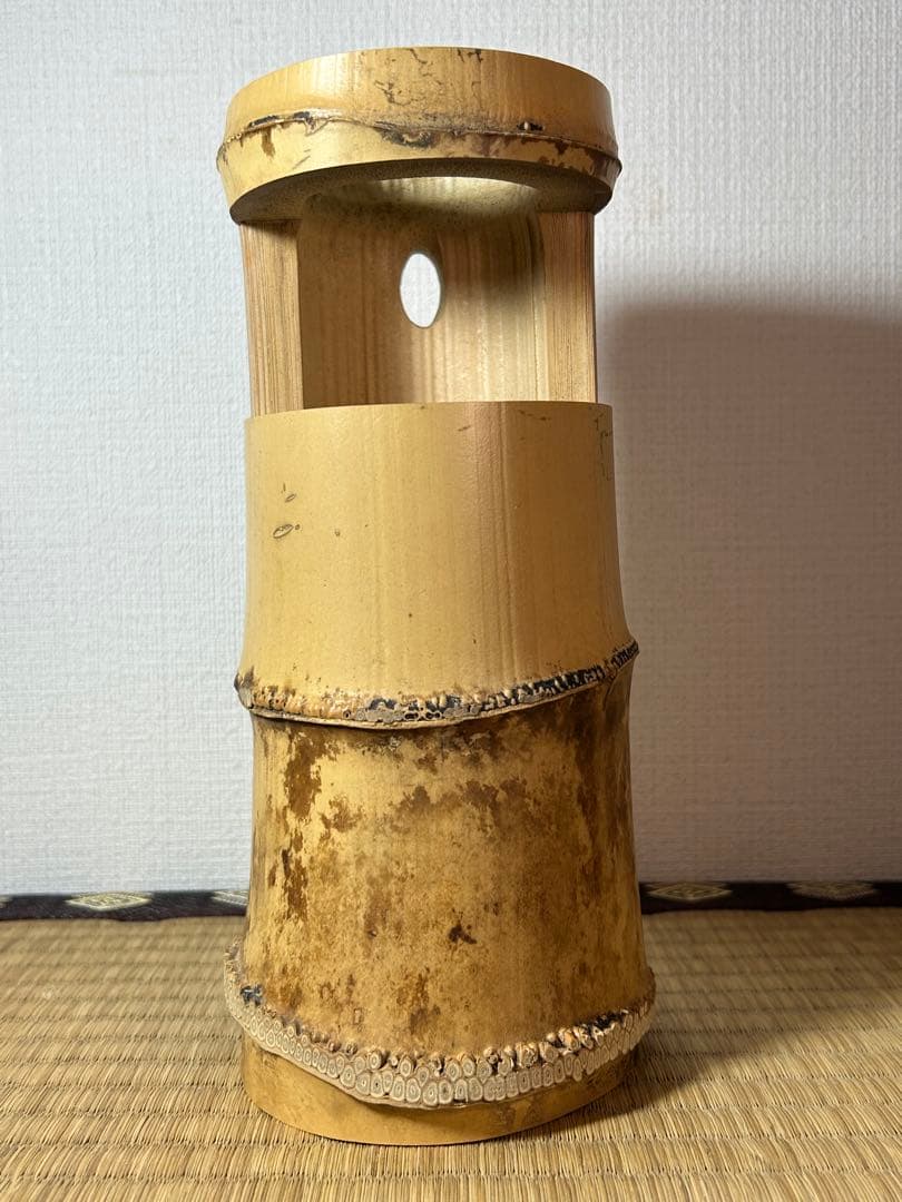 Hosotani Katsudo Bamboo Ichijugiri Flower Vase "Washin", Daitokuji, with Box