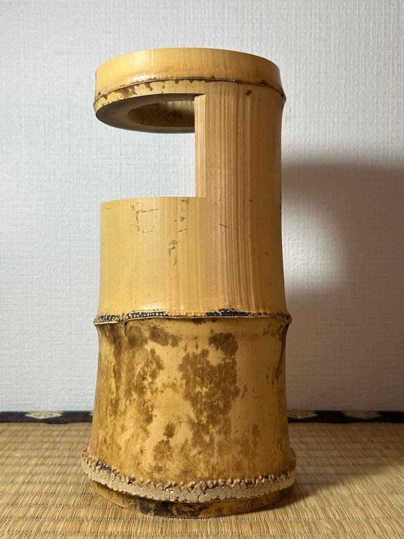 Hosotani Katsudo Bamboo Ichijugiri Flower Vase "Washin", Daitokuji, with Box