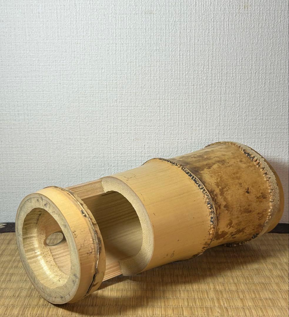 Hosotani Katsudo Bamboo Ichijugiri Flower Vase "Washin", Daitokuji, with Box