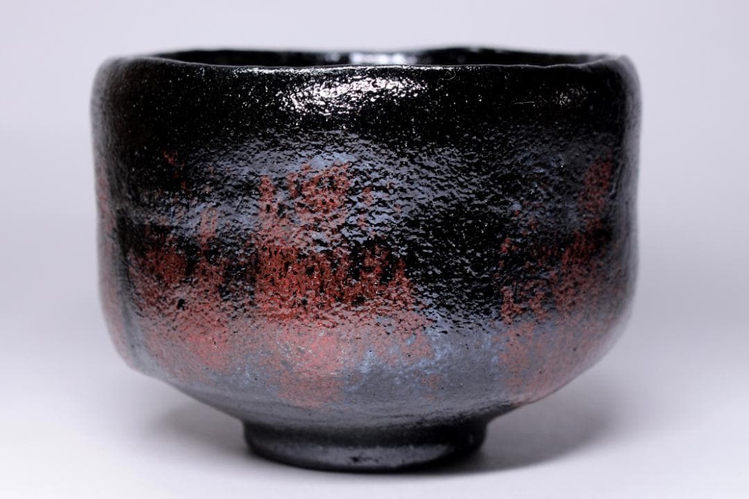 Sasaki Shoraku Black Chawan Tea Bowl Nonko Inazuma Utsushi with Box