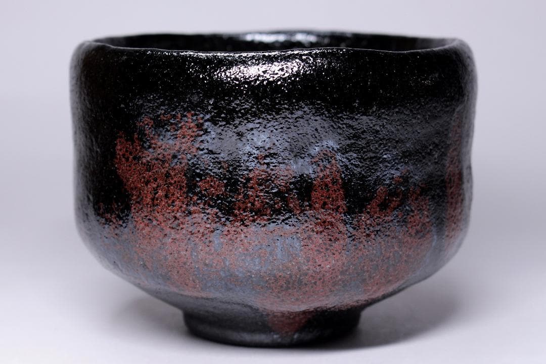 Sasaki Shoraku Black Chawan Tea Bowl Nonko Inazuma Utsushi with Box