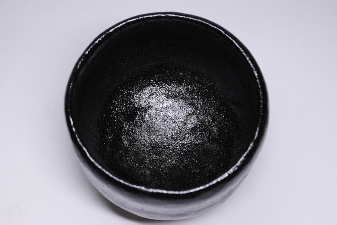 Sasaki Shoraku Black Chawan Tea Bowl Nonko Inazuma Utsushi with Box