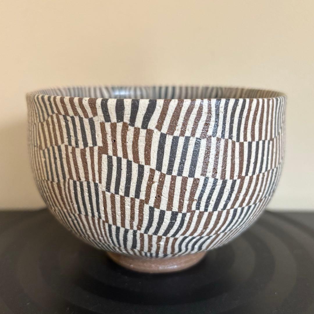 Neriage Matcha Tea Bowl by Norio Mizuno, Seto Ware, Signed Box and Cloth