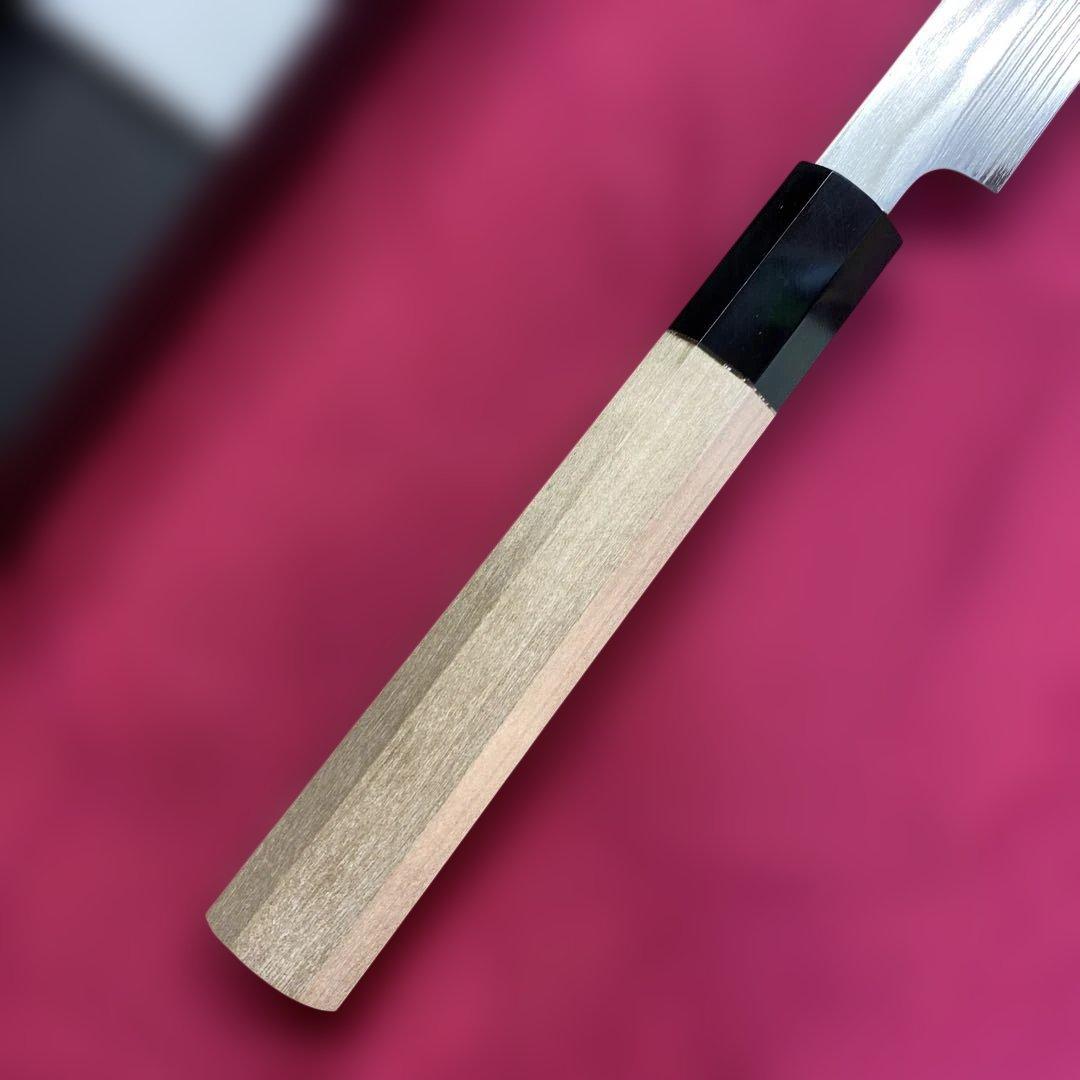AUS-10 High Carbon Stainless Takohiki Knife Suminagashi Damascus Double-Edged 270mm