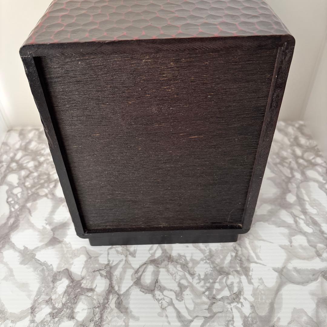 Kamakura-bori Carved Wooden Small Chest with Drawers Storage Box
