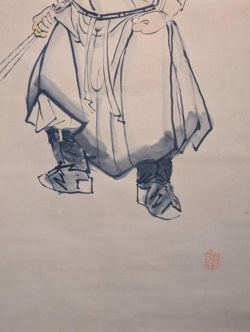 Hanging Scroll Shoki the Demon Queller by Mizuta Chikuho, Ink and Color Nanga