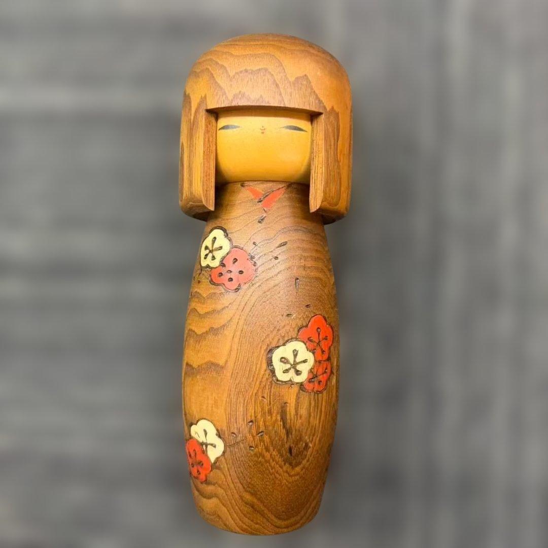 Set of Three Usaburo Kokeshi Wooden Dolls, Gunma Sosaku Creative Kokeshi
