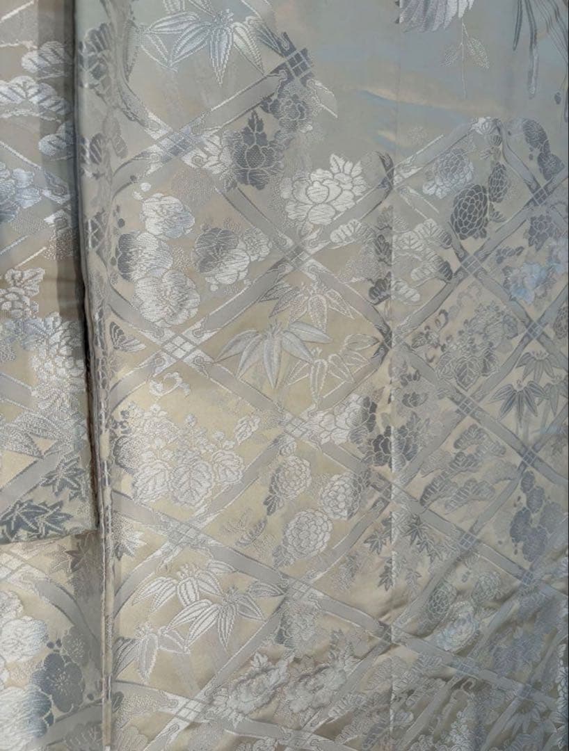 Shiromuku Bridal Kimono Silk Phoenix Four Seasons Floral Woven with Partial Embroidery