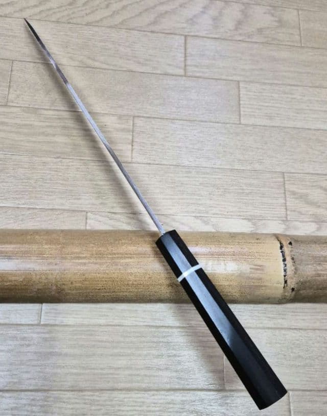 Yanagiba Sashimi Knife Mirror-Polished VG-10 Steel Ebony Octagonal Handle
