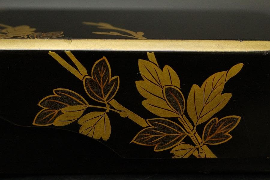 Antique Japanese Maki-e Lacquer Fumibako Letter Box Writing Document Case