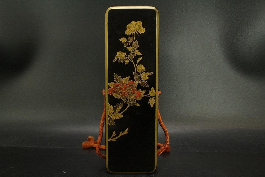 Antique Japanese Maki-e Lacquer Fumibako Letter Box Writing Document Case