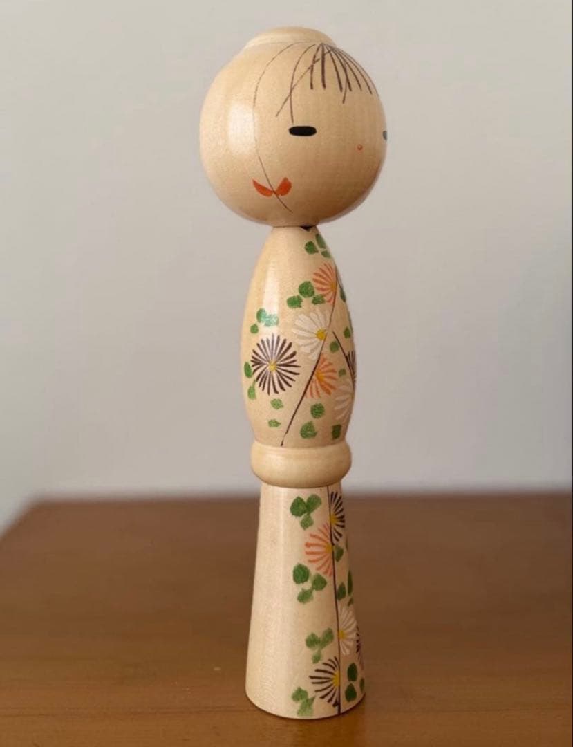 Showa Retro Creative Kokeshi Doll by Yajima Suihou 23 cm with Stand, Vintage