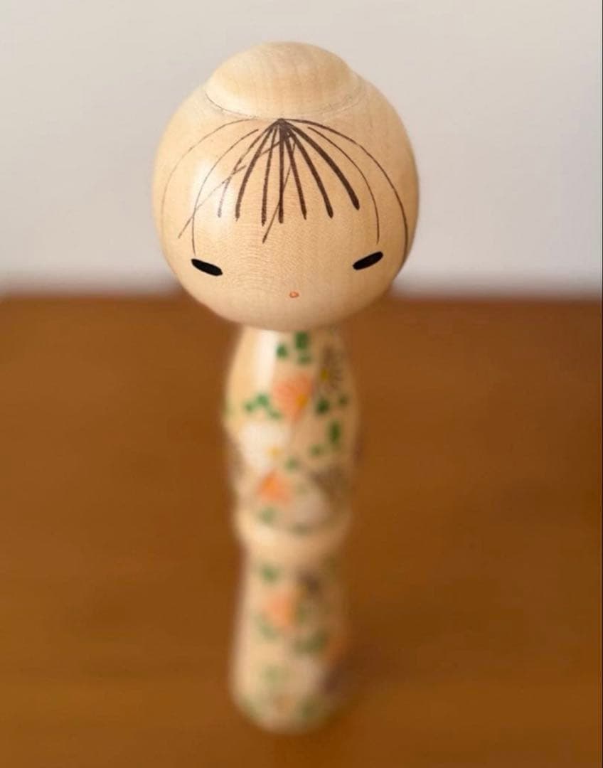 Showa Retro Creative Kokeshi Doll by Yajima Suihou 23 cm with Stand, Vintage