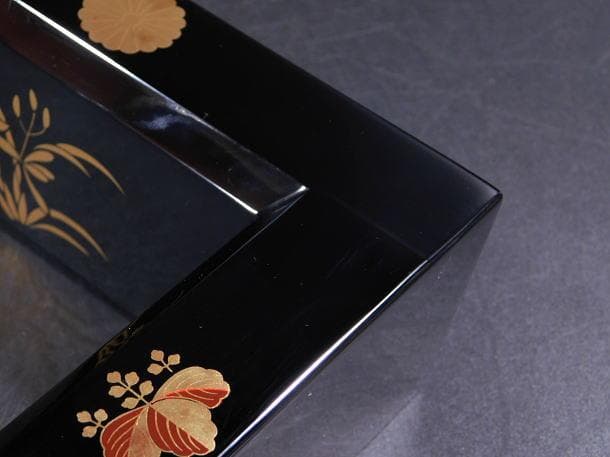 Watanabe Shinichi Robuchi Hearth Frame Wajima Lacquer Shikunshi Kodaiji Maki-e Shin-nuri