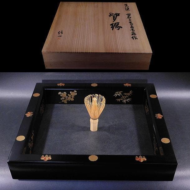 Watanabe Shinichi Robuchi Hearth Frame Wajima Lacquer Shikunshi Kodaiji Maki-e Shin-nuri