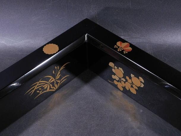Watanabe Shinichi Robuchi Hearth Frame Wajima Lacquer Shikunshi Kodaiji Maki-e Shin-nuri