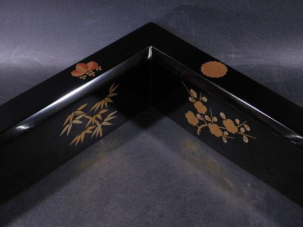 Watanabe Shinichi Robuchi Hearth Frame Wajima Lacquer Shikunshi Kodaiji Maki-e Shin-nuri