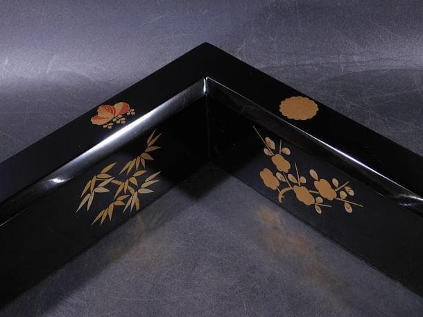 Watanabe Shinichi Robuchi Hearth Frame Wajima Lacquer Shikunshi Kodaiji Maki-e Shin-nuri