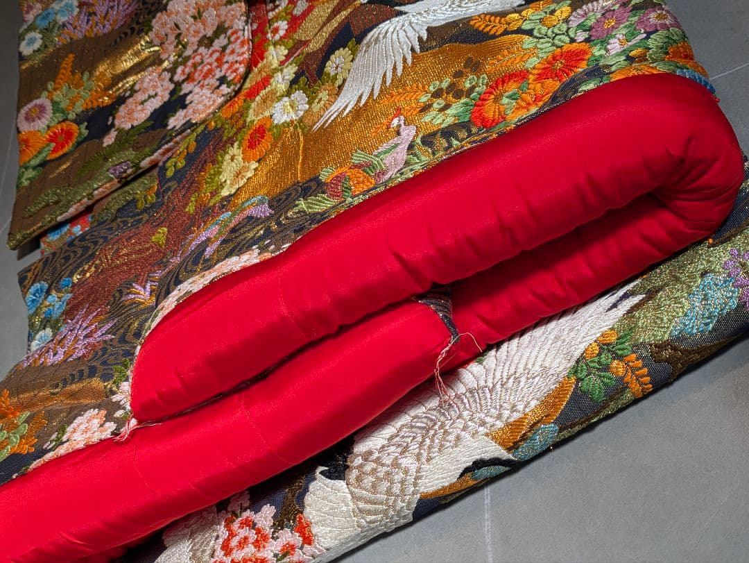 Iro-uchikake Wedding Kimono Karaori Silk with Cranes, Phoenix, Pine and Seasonal Flowers