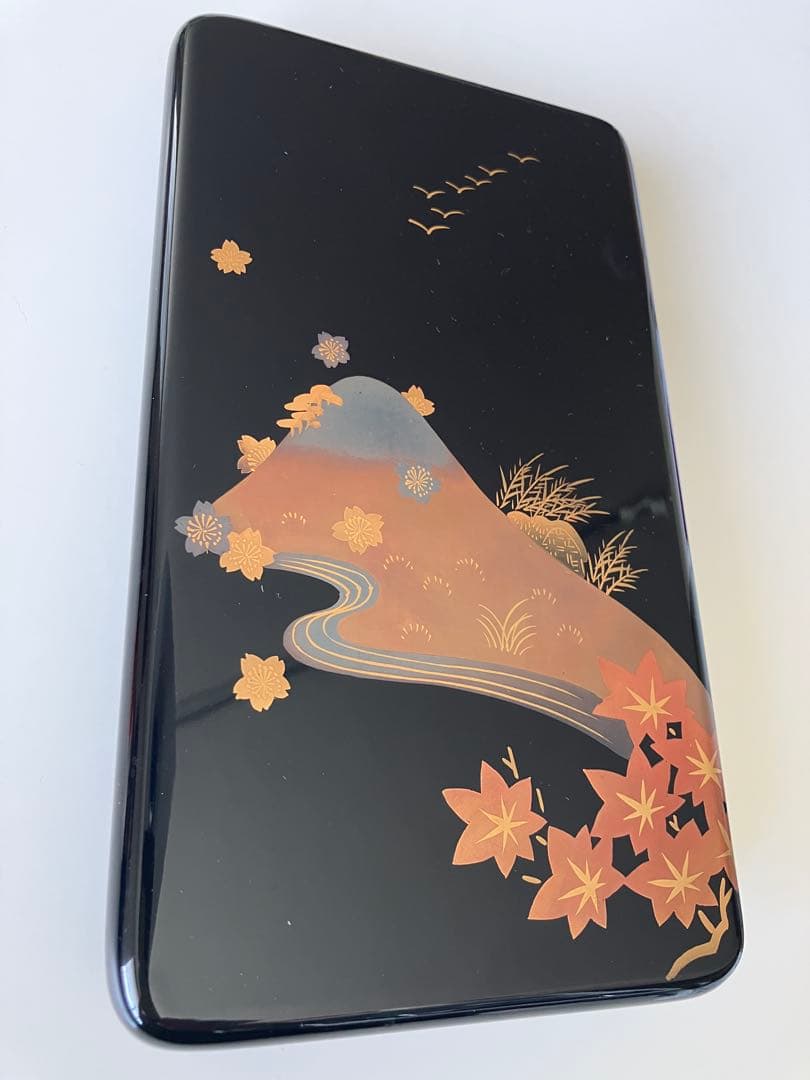 Japanese Suzuribako Writing Box Urushi Lacquer Makie and Inlay 14.5 x 25 cm