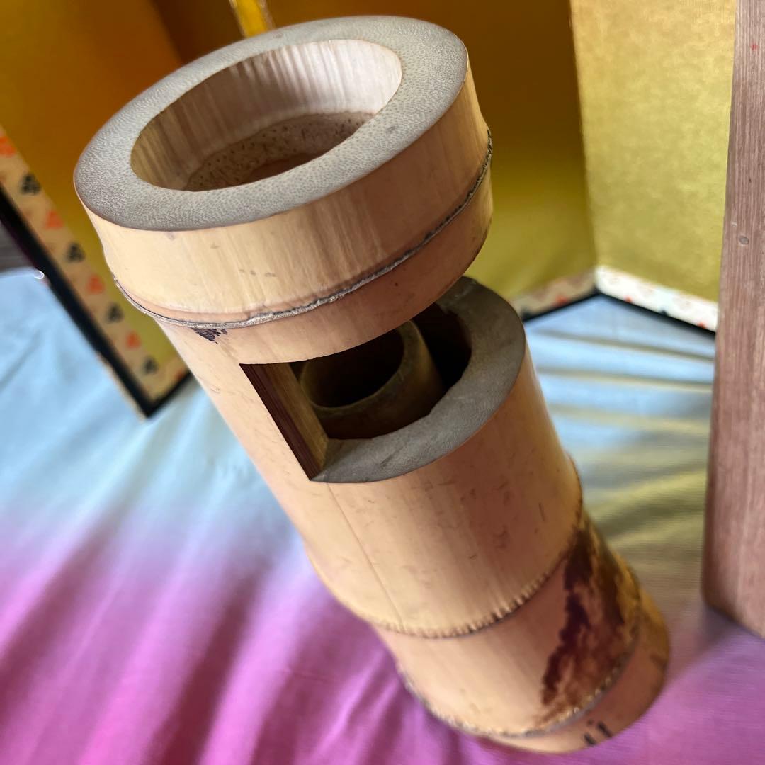Bamboo Ichijugiri Hanaire Flower Vase 'Hatsuzora' with Box