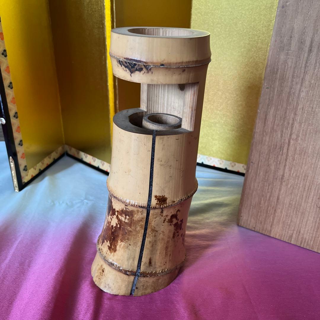 Bamboo Ichijugiri Hanaire Flower Vase 'Hatsuzora' with Box