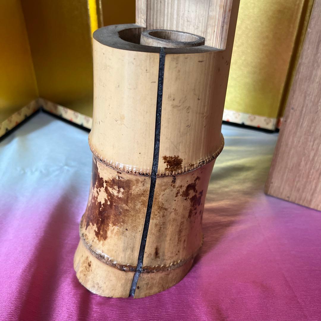 Bamboo Ichijugiri Hanaire Flower Vase 'Hatsuzora' with Box