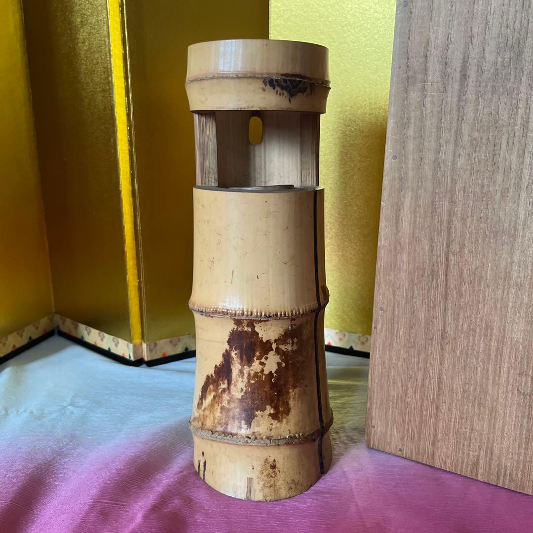 Bamboo Ichijugiri Hanaire Flower Vase 'Hatsuzora' with Box