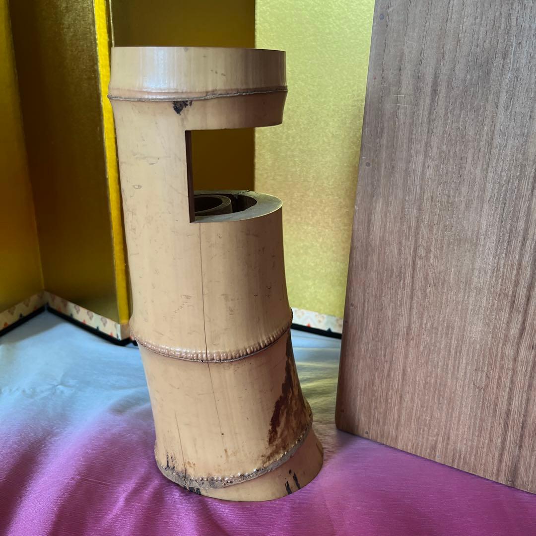 Bamboo Ichijugiri Hanaire Flower Vase 'Hatsuzora' with Box