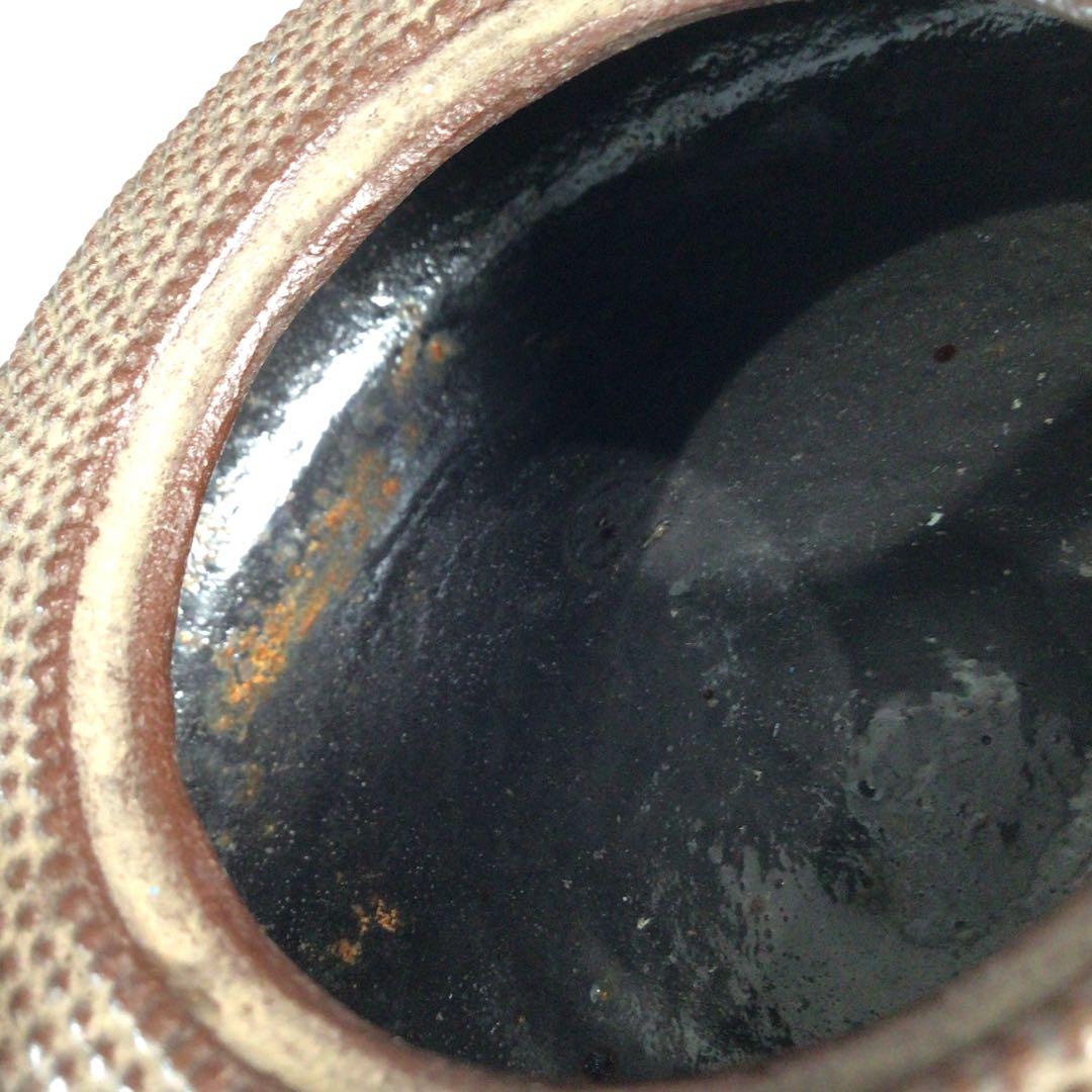 Sato Josei (Kamashi) Choshi Sake Pourer Hira-maru Arare Pattern, with Tomobako
