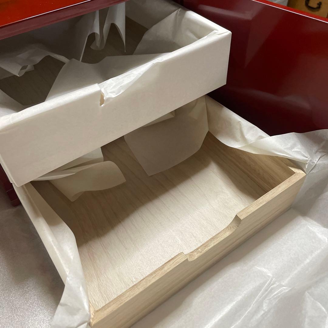 Negoro Lacquer Small Chest of Drawers with Paulownia Interior, Boxed